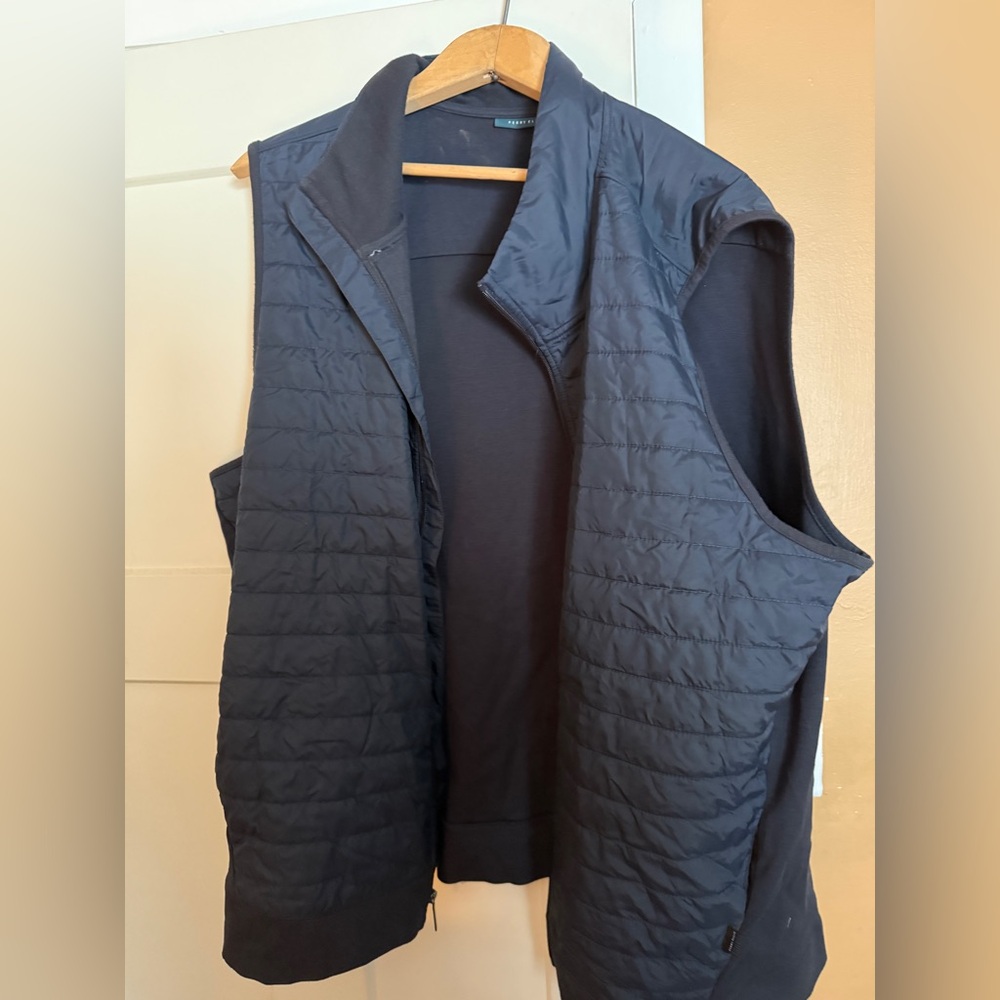 Perry Ellis Dark Blue Quilted Vest